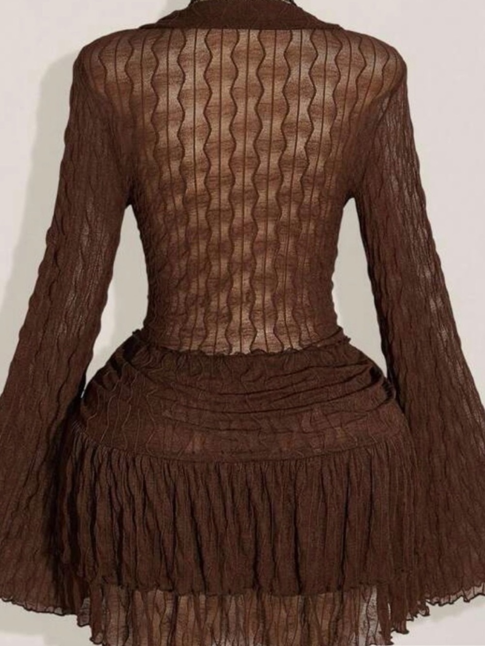 Brown mini skirt - Picture 2 of 4